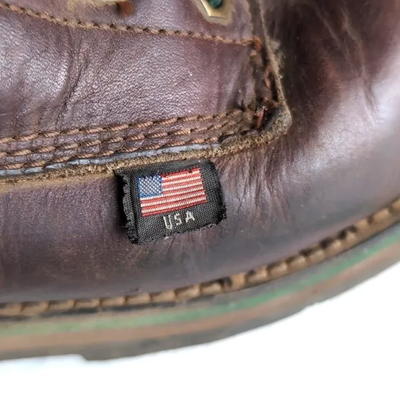 Thorogood Mens 804-4711 Lace Up Safety Toe Brown Leather Work Boots Men's Size 7