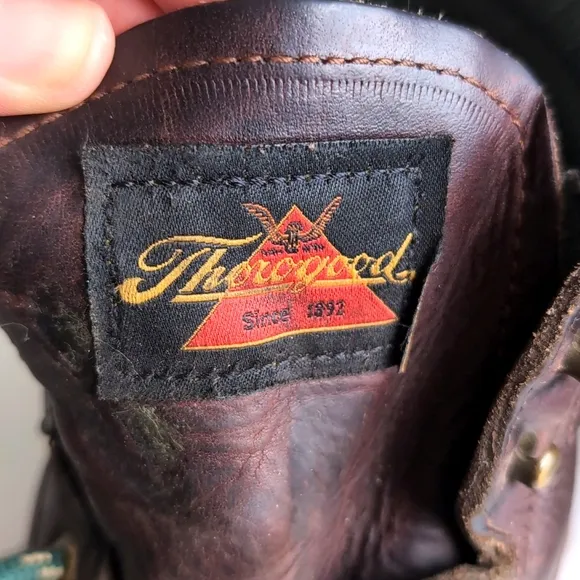 Thorogood Mens 804-4711 Lace Up Safety Toe Brown Leather Work Boots Men's Size 7