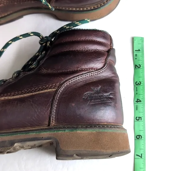 Thorogood Mens 804-4711 Lace Up Safety Toe Brown Leather Work Boots Men's Size 7