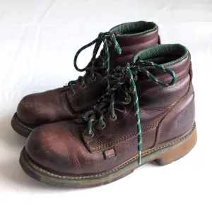Thorogood Mens 804-4711 Lace Up Safety Toe Brown Leather Work Boots Men's Size 7