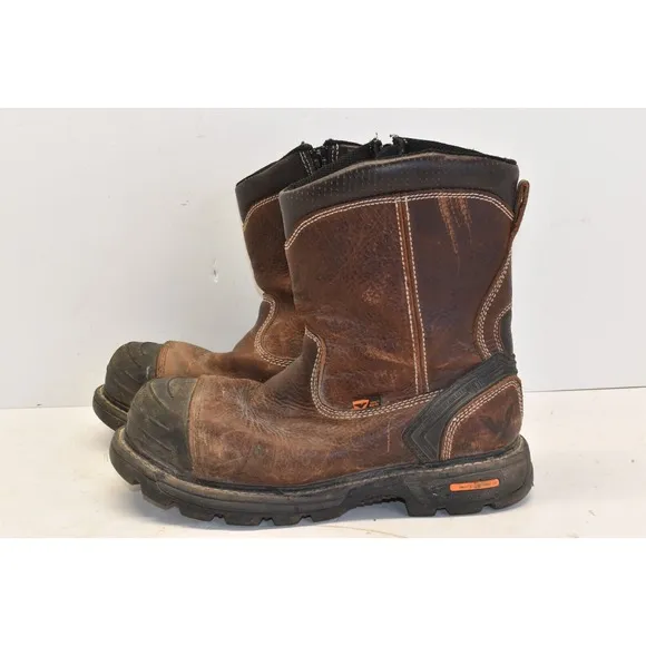 Thorogood Men's GEN-Flex2 8&quot; Wellington Work Boots Size 9.5M Side Zip 804-4440