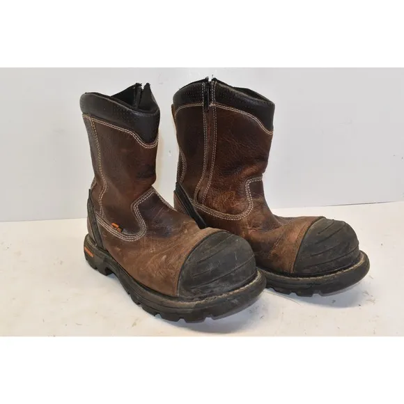 Thorogood Men's GEN-Flex2 8&quot; Wellington Work Boots Size 9.5M Side Zip 804-4440