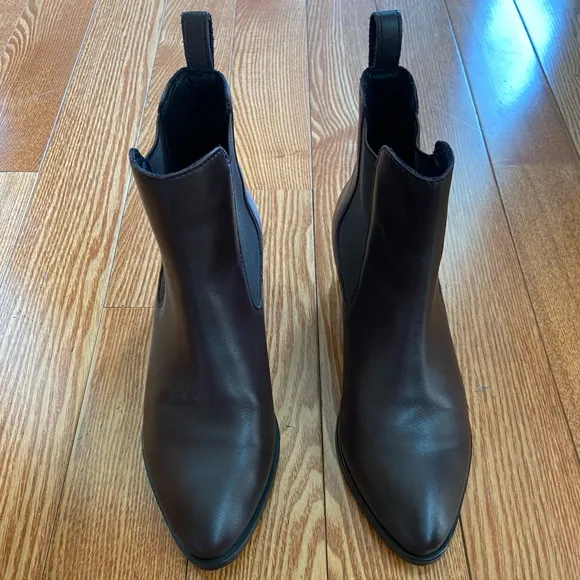 Thursday Boot Company Brown Leather Duchess Bootie 2&quot; Heel Thursday Boots