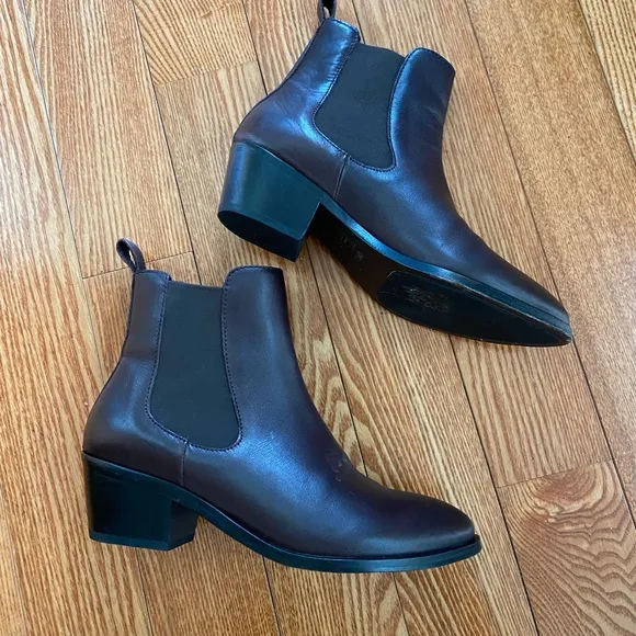 Thursday Boot Company Brown Leather Duchess Bootie 2&quot; Heel Thursday Boots