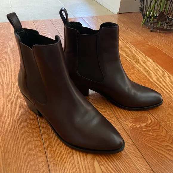 Thursday Boot Company Brown Leather Duchess Bootie 2&quot; Heel Thursday Boots