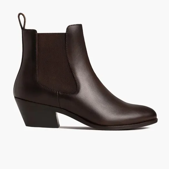 Thursday Boot Company Brown Leather Duchess Bootie 2&quot; Heel Thursday Boots