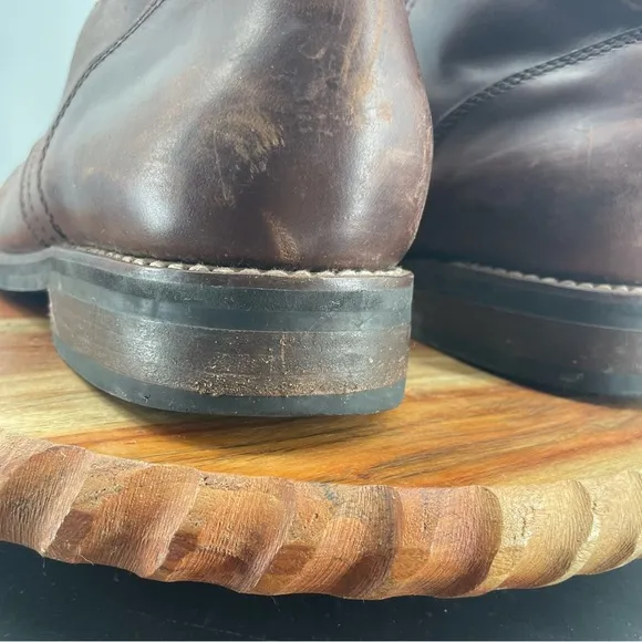 Thursday Captain Cap Toe Lace Up Men’s Ankle Work Brown Leather Boots Size 12