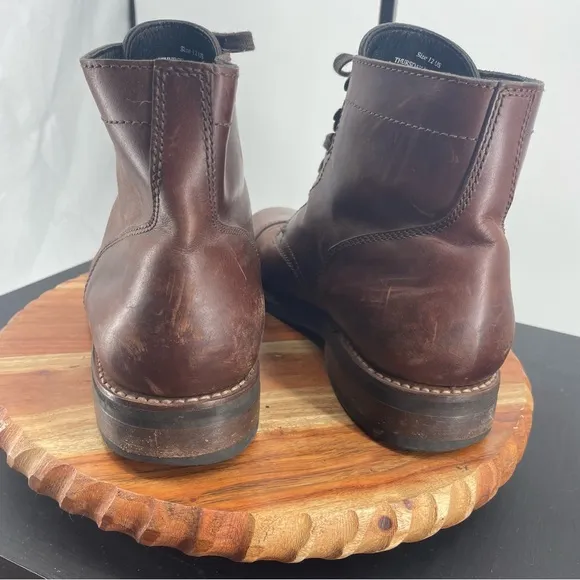 Thursday Captain Cap Toe Lace Up Men’s Ankle Work Brown Leather Boots Size 12