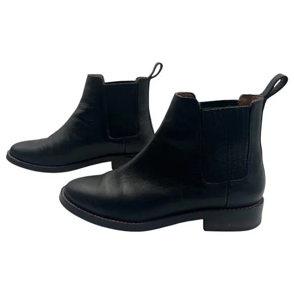 Thursday Womens Dreamer Leather Chelsea Ankle Boots Booties Black Size 6