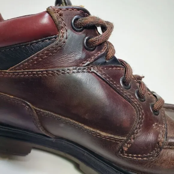 Timberland 1219 Vintage Men Dark Burgundy Cherry Leather Gore-Tex Work Boots 10M