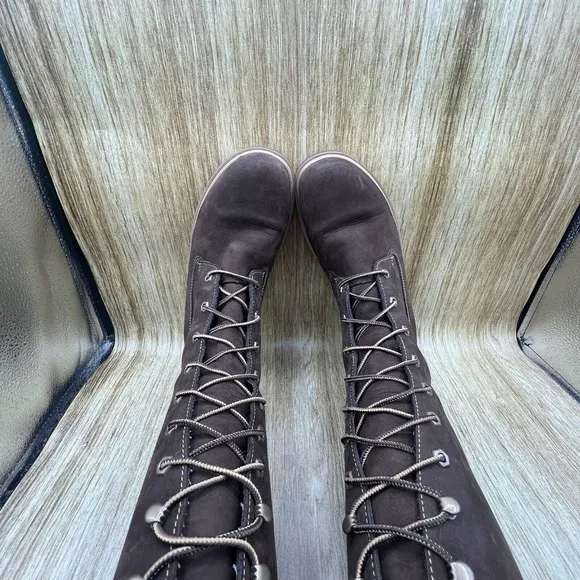 Timberland 15&quot; Tall Boots Women's Size 8 M Brown Nubuck Suede Knee High 35395