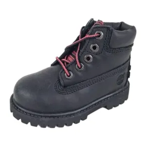 Timberland 6In Fordham TODDLER Boots Outdoors Black Leather Casual SZ 6