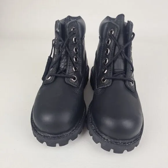 Timberland 6In Premium Hex TODDLER Casual Boots Black Leather