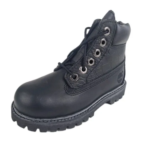 Timberland 6In Premium Hex TODDLER Casual Boots Black Leather