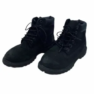 Timberland Black Leather Kids Size 11 Waterproof Work Ankle Boots