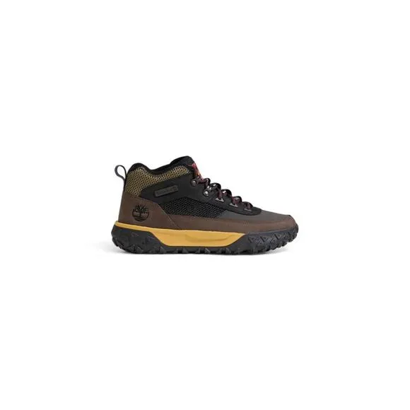 Timberland Brown Sneakers with Leather Lining and Rubber Sole Men