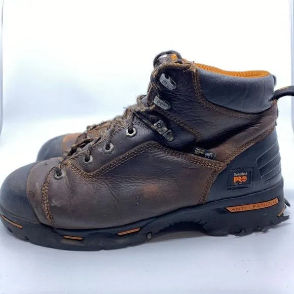 Timberland Endurance Pro Mens Size 11 M Brown Leather Steel Toe Work Boots 52562