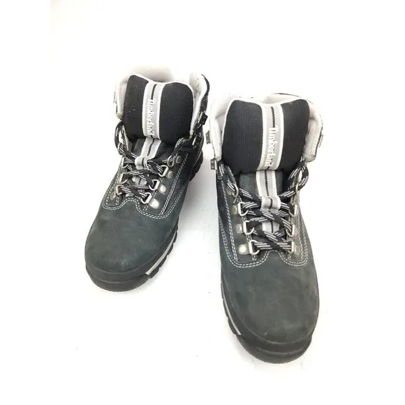 Timberland Euro Hiker Mens Hiking Boots Ankle Leather Gray Black Size 7 M
