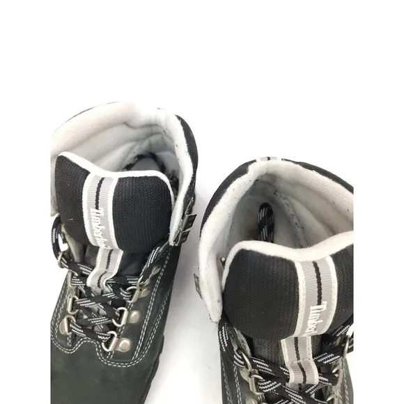 Timberland Euro Hiker Mens Hiking Boots Ankle Leather Gray Black Size 7 M