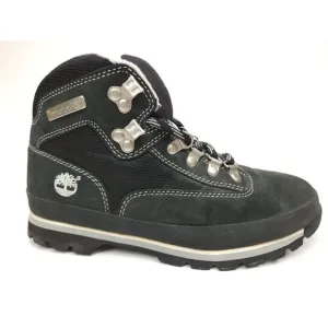 Timberland Euro Hiker Mens Hiking Boots Ankle Leather Gray Black Size 7 M