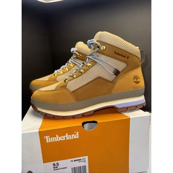 Timberland Euro Hiker Mid Hiker Boot - Wheat Nubuck, Women's SZ 9.5