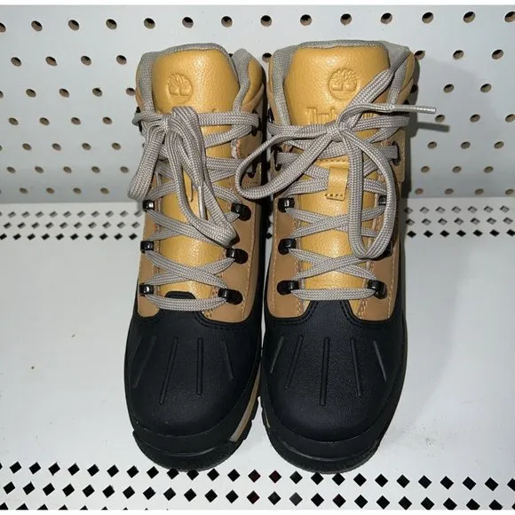 Timberland Euro Hiker Shell Toe Boys Youth Leather Casual Boots Size 5 M Wheat