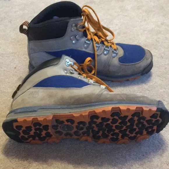 Timberland Hiking Boots in Blue and Tan