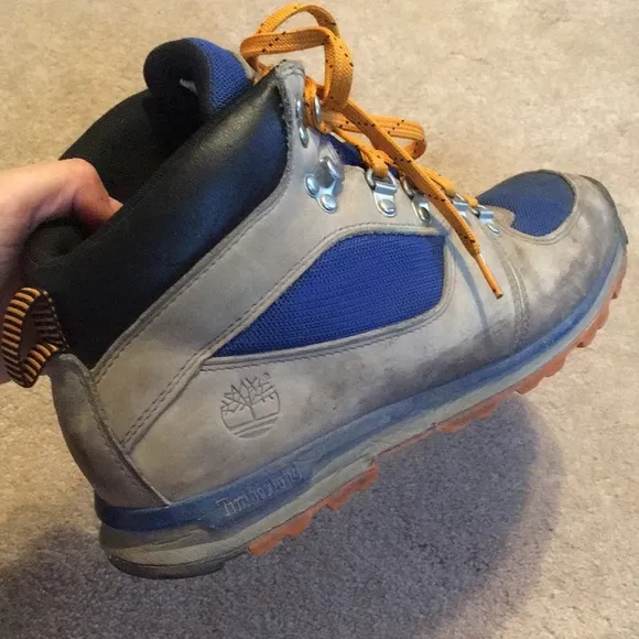 Timberland Hiking Boots in Blue and Tan