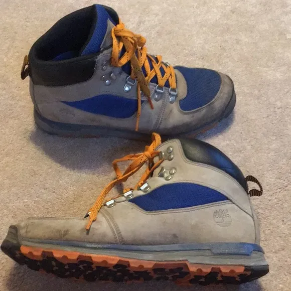 Timberland Hiking Boots in Blue and Tan