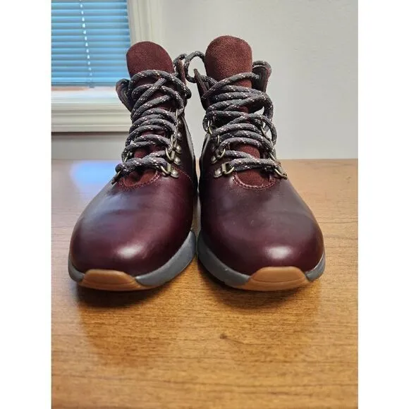 TIMBERLAND KIRI UP WOMEN'S BURGUNDY WATERPROOF LEATHER HIKING BOOTS #A1ZFW size