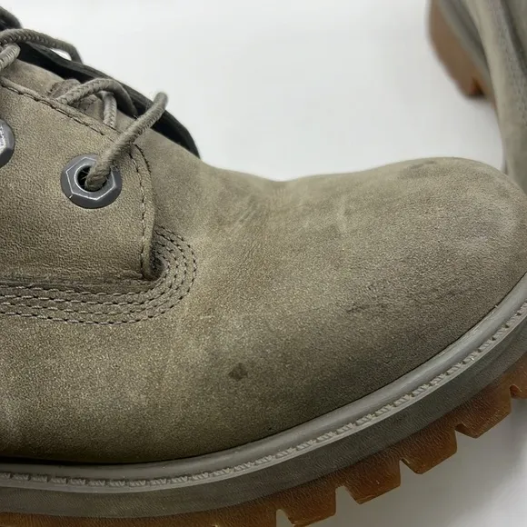Timberland Lace Up Work Boots Green Leather Mens Size 5