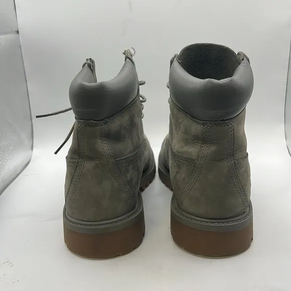 Timberland Lace Up Work Boots Green Leather Mens Size 5