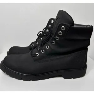 Timberland Mens 6 Inch Premium Waterproof Boots Lace Up Combat Work Black 11.5
