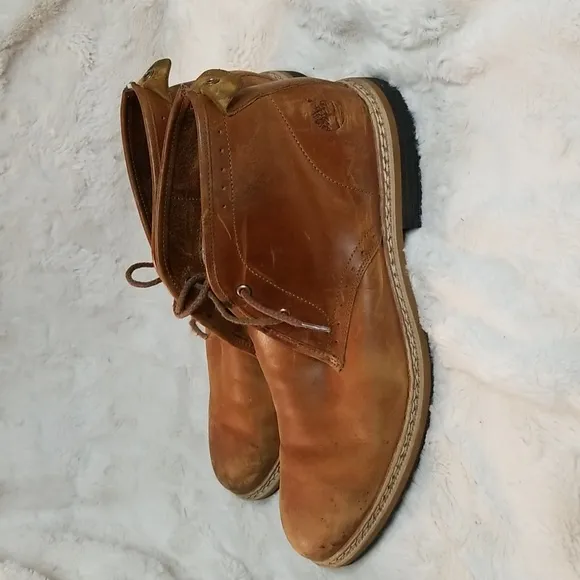 Timberland Mens Brown Leather Chukka Oxford Boots Size 9.5