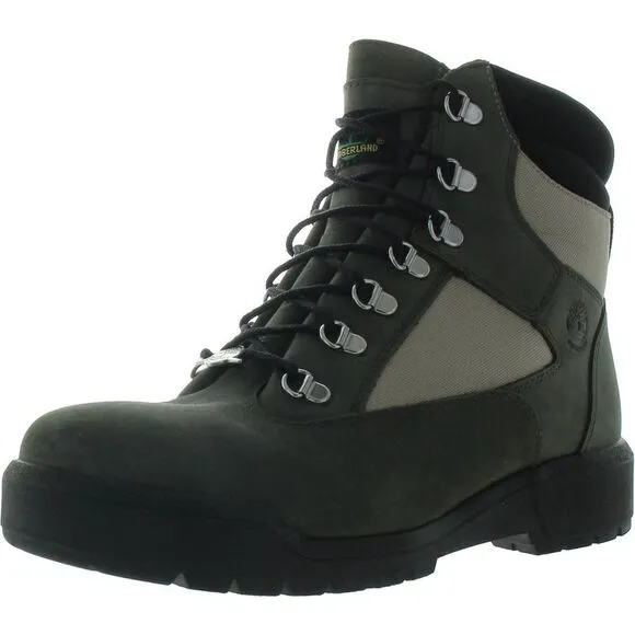 Timberland Mens Green Lace-Up Nubuck Work &amp; Safety Boots New