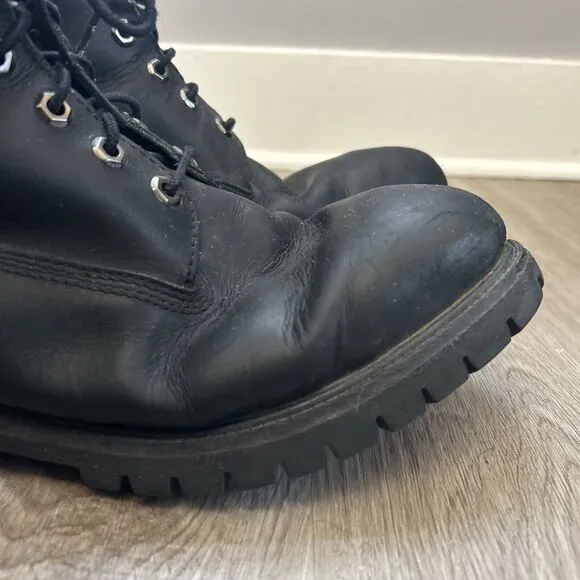 Timberland Mens Size 13 Premium Waterproof 6 inch Black Nubuck Work Boots READ