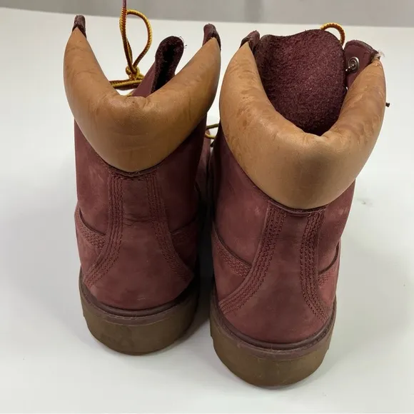 Timberland | Men's Waterproof Burgundy Tan Leather Boots Primaloft Size 10.5M