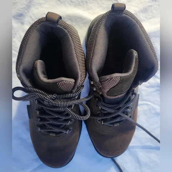 Timberland Men's White‎ Ledge Waterproof Mid Hiker Boot size 7.5 brown