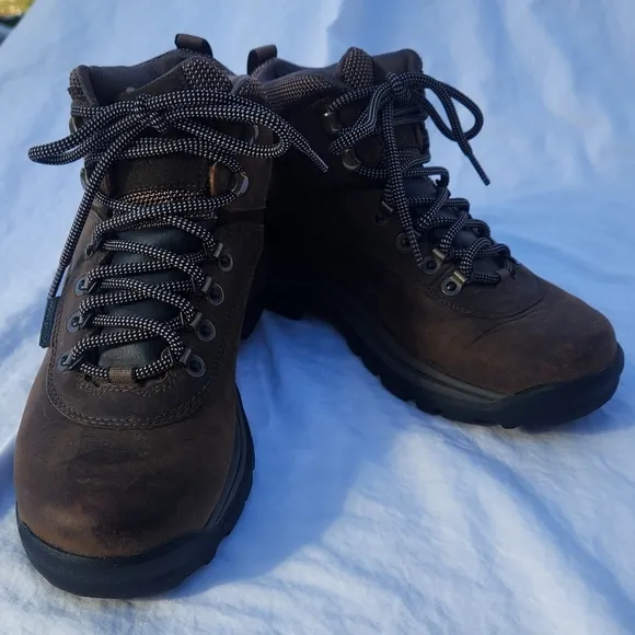Timberland Men's White‎ Ledge Waterproof Mid Hiker Boot size 7.5 brown