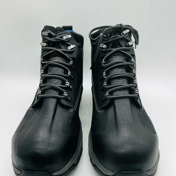 TIMBERLAND PRO 447 STEEL TOE BLACK WORK-BOOTS DOWNDRAFT 6” WATERPROOF NWOT