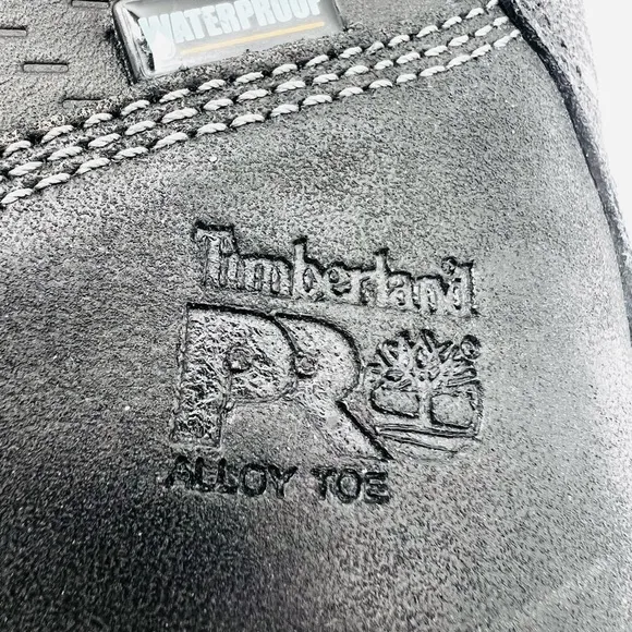 TIMBERLAND PRO 447 STEEL TOE BLACK WORK-BOOTS DOWNDRAFT 6” WATERPROOF NWOT
