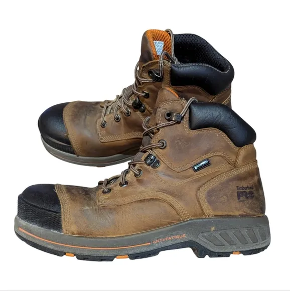 Timberland PRO Helix HD Earth Brown Work Safety Boots Size 11 M Gorpcore