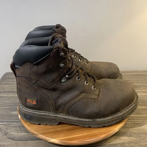 Timberland PRO Pit Boss Mens Size 11.5 Wide Work Boots A7901 Steel Safety Toe