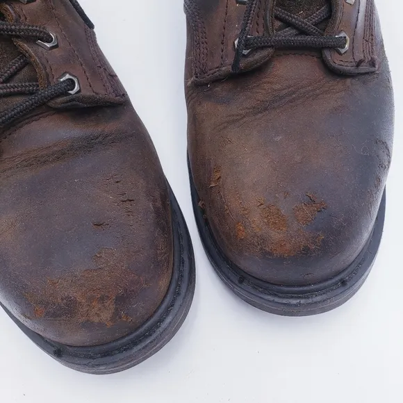 Timberland Pro Pit Boss Steel Toe Brown Leather Work Boots Mens Size 11.5