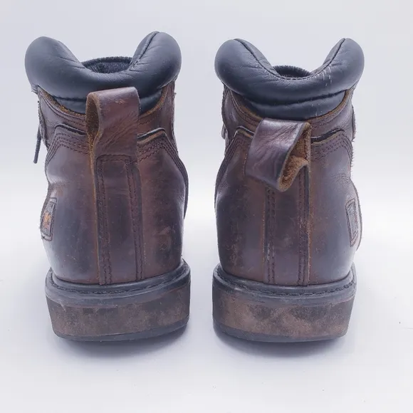 Timberland Pro Pit Boss Steel Toe Brown Leather Work Boots Mens Size 11.5