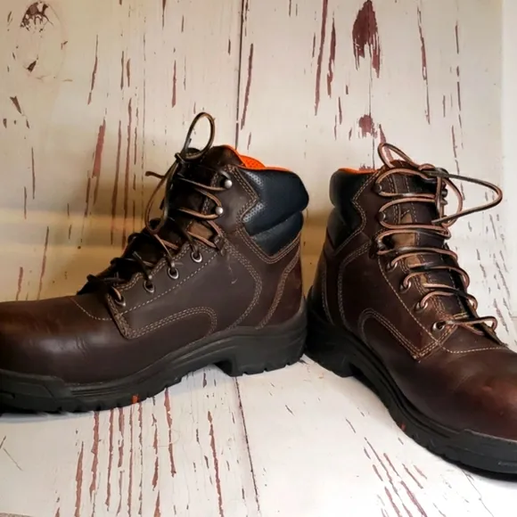 Timberland pro power fit waterproof brown lace up work  boots 12