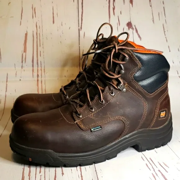 Timberland pro power fit waterproof brown lace up work  boots 12