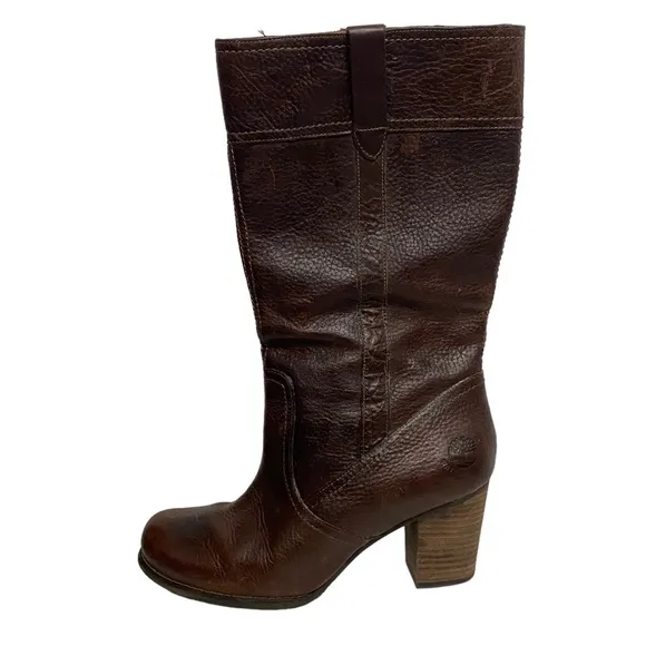 Timberland Ruston Earthkeepers Leather Waterproof Casual Heeled Boots Brown