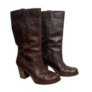 Timberland Ruston Earthkeepers Leather Waterproof Casual Heeled Boots Brown