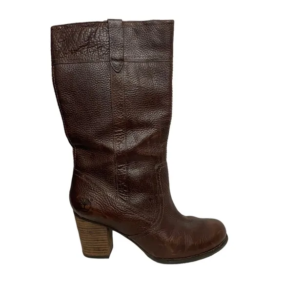 Timberland Ruston Earthkeepers Leather Waterproof Casual Heeled Boots Brown